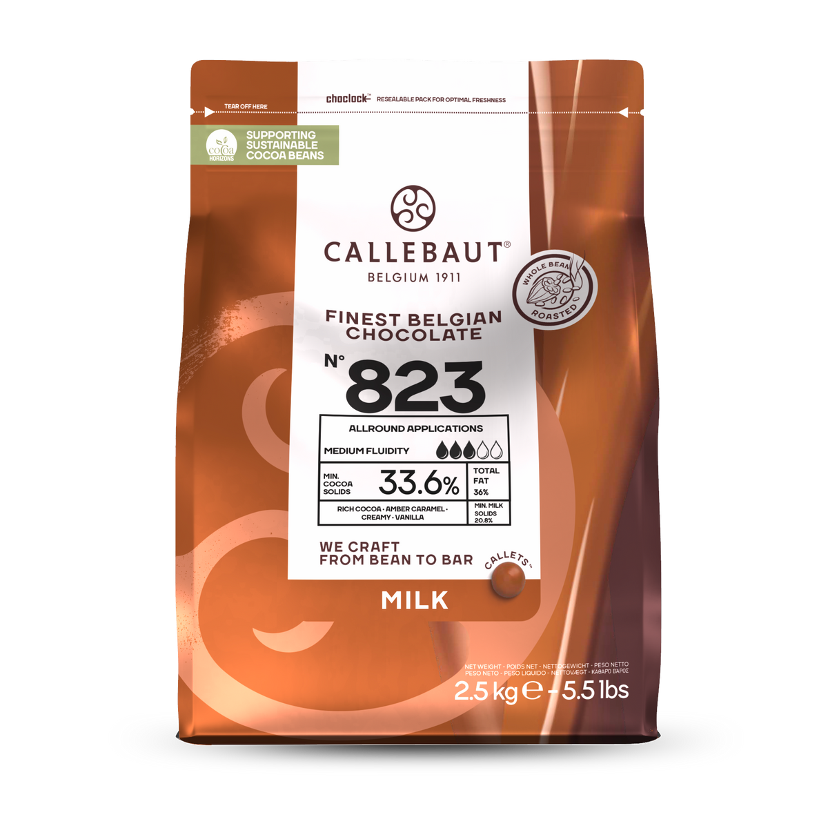 Callebaut Milk Chocolate 33.6% '823'