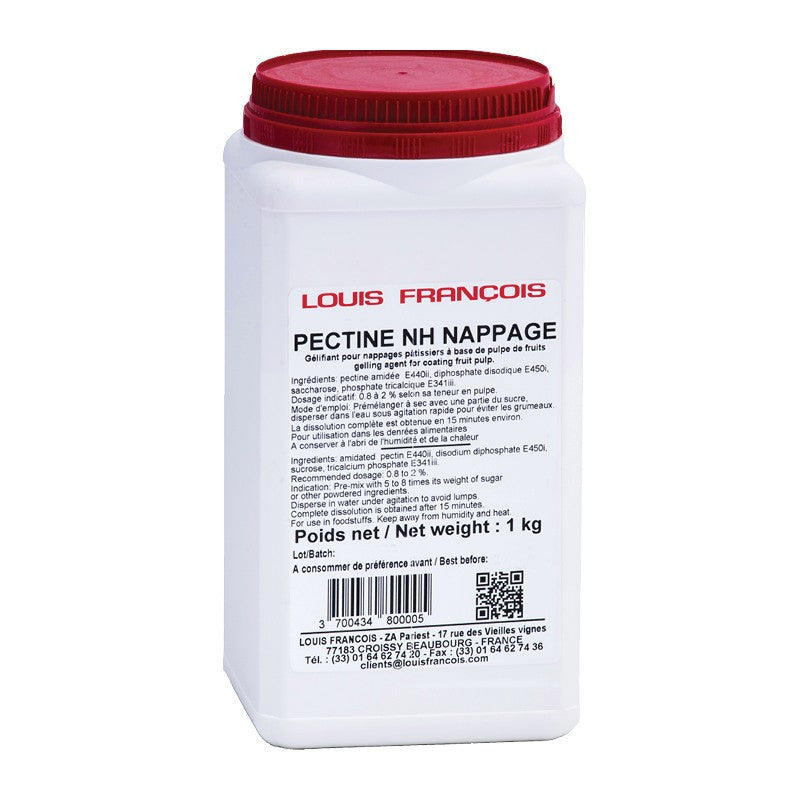 Louis Francois pectin packaging with red lid on a white background