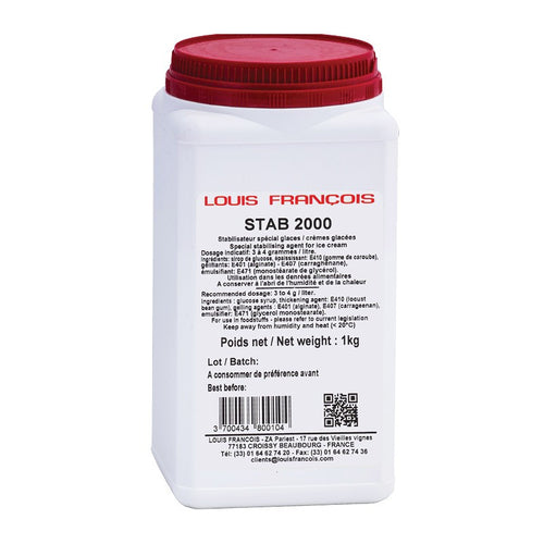 Louis Francois STAB 2000 container with red lid on a white background