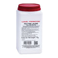 Louis Francois yellow pectin container with red lid on a white background